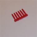 Dinky Toys 609 105mm Howitzer Gun Set Of 6 Red Plastic Shells