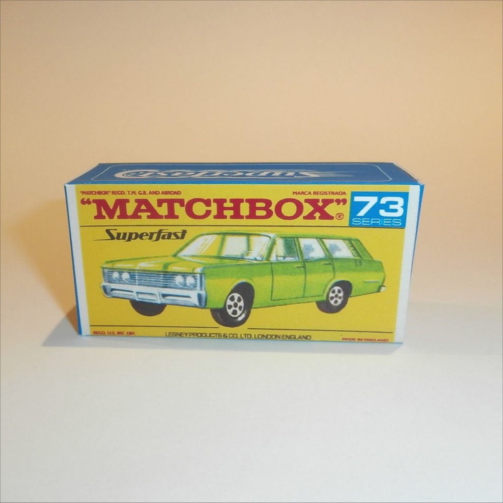 Matchbox Lesney Superfast 73c Mercury Commuter Station Wagon F-SF2 Style Box