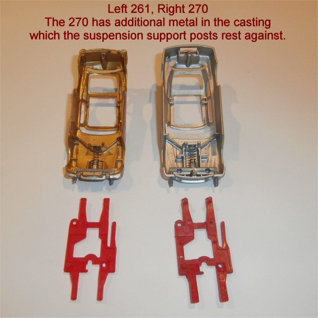 Corgi Toys James Bond 261 270 Aston Martin Suspension Comparison